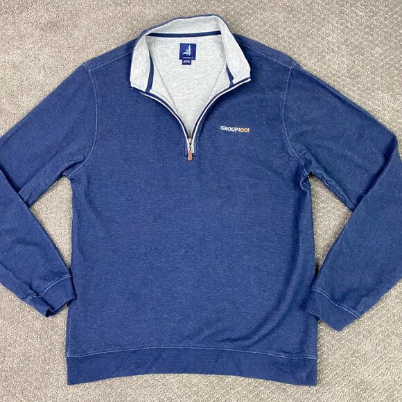 Johnnie-O Sully 1/4 Zip Pullover Men's Medium Midnight Navy Blue Sweatshirt - Picture 4 of 12